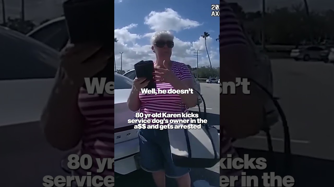 Service Dog Owner Assaulted by Elderly Woman — Police Step In (Bodycam)