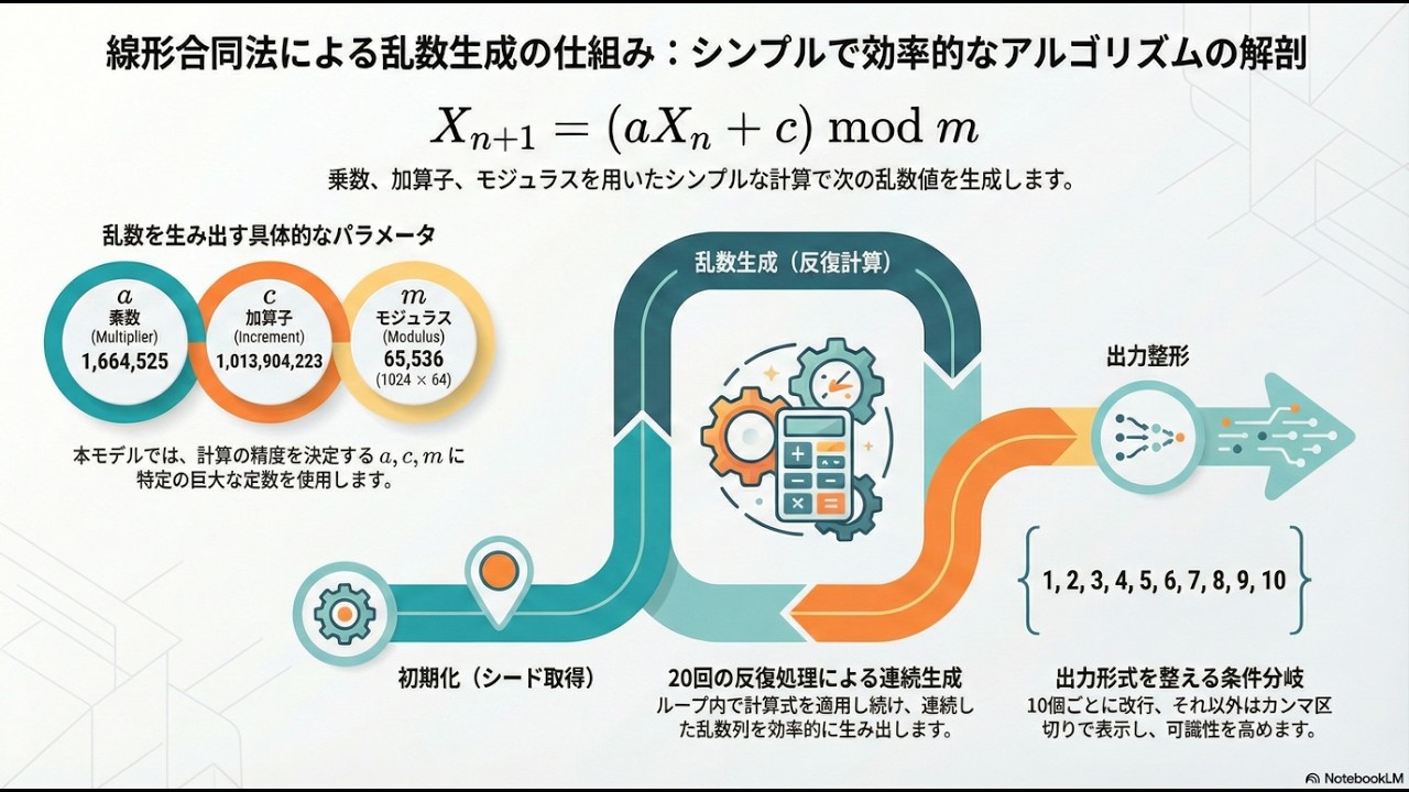 [[情報]]線形合同法による乱数生成の仕組み