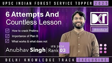 Rank 3 UPSC IFoS Exam 2024 | Mistakes To Avoid in Indian Forest Service Exam | By Anubhav Singh