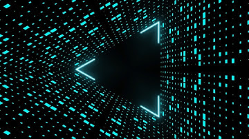 Footage | Neon Triangle Light with Squares Pattern Surface | 2160p