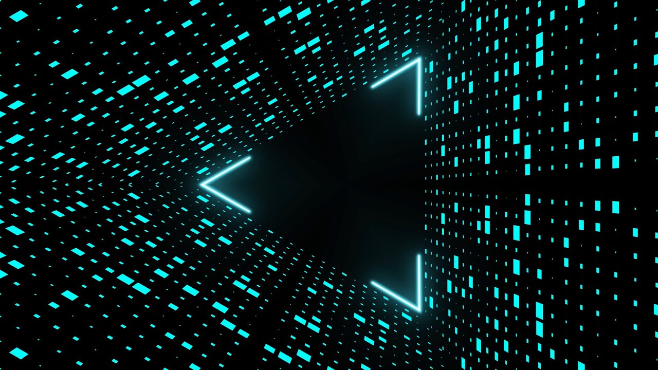 Footage | Neon Triangle Light with Squares Pattern Surface | 2160p