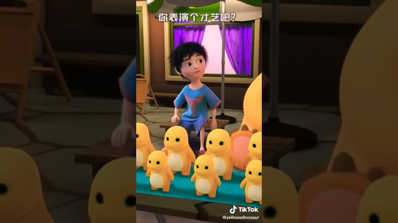 si ganteng jualan mainan dino Kuning / tapi dino malah joget 😂😂😂