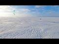 Snowkiting vs. FPV Drone