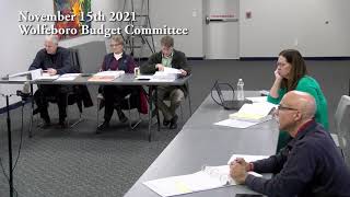 November 15th 2021 Wolfeboro Budget Committee