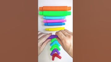 🌈🌈🌈POP Tubes Relaxing Robot Sound ASMR Creating satisfying #diy #asmrsounds #relaxing #creative