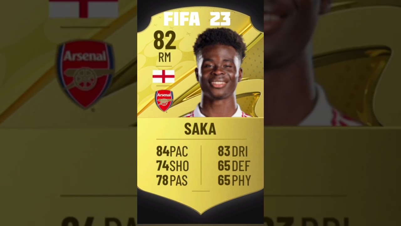 Saka card evolution in every Fifa/fc