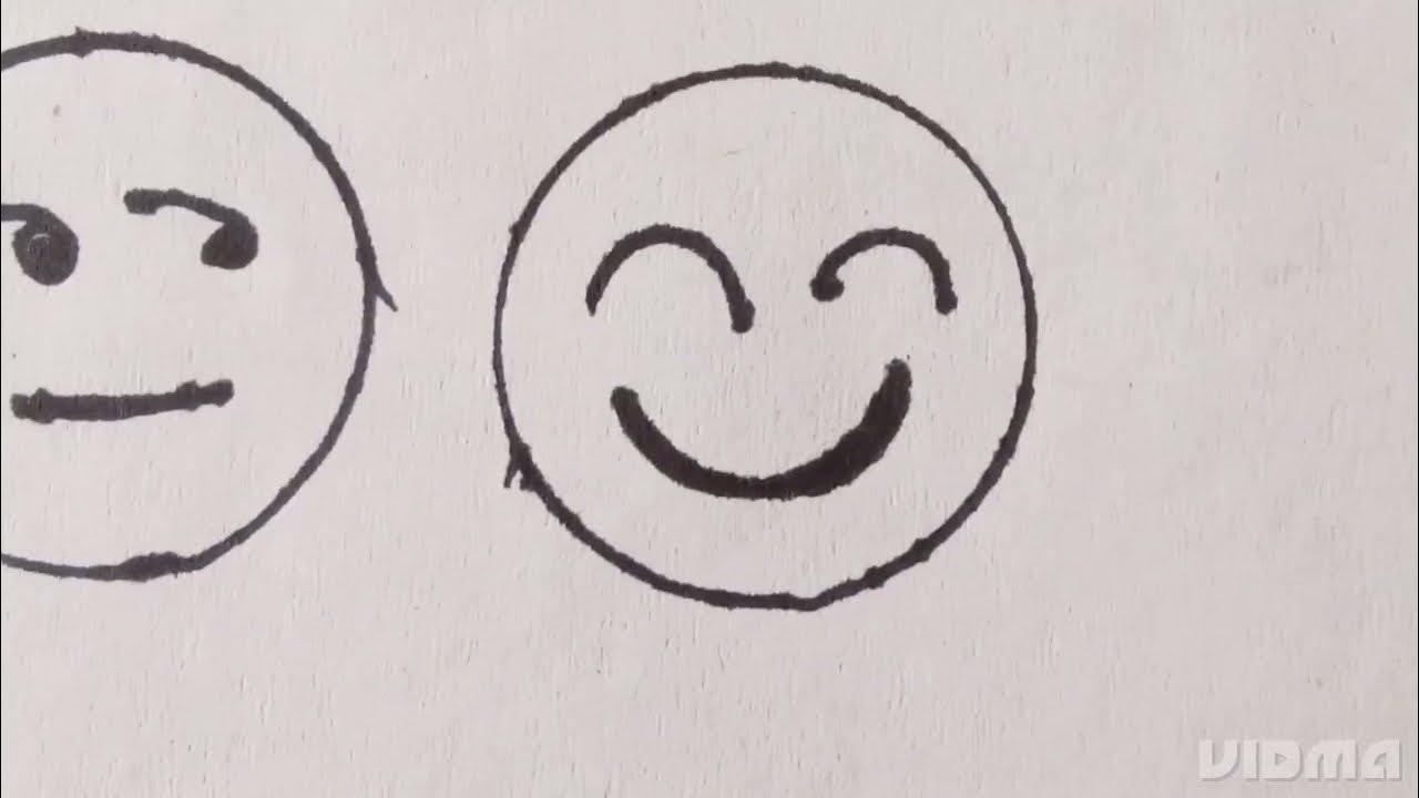 easy to draw emoji smile drawing | Facebook smiley face emoji | new ...