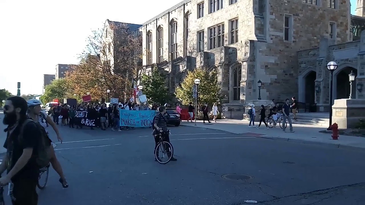 University of Michigan Columbus Day Protest 2017 YouTube