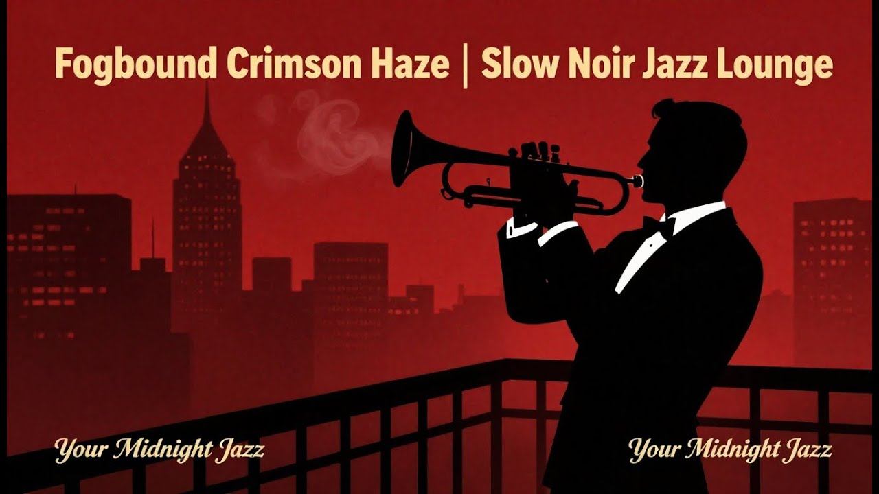 Fogbound Crimson Haze | Slow Noir Jazz Lounge for Sleep, Cozy Nights & Work (1 Hour Mix)