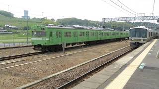 奈良線103系NS409編成 木津発車＆大和路快速加茂行到着