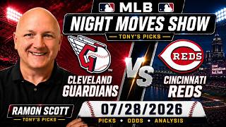 Guardians vs. Reds Game 1 MLB Betting Odds & Picks, 7/28/26 | Night Moves Show
