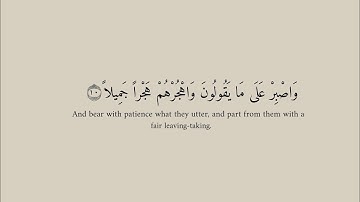 واصبر على ما يقولون واهجرهمهجرا جميلا وذرني والمكذبين أولي النعمةومهلهم قليلا | سورة المزمل🎧