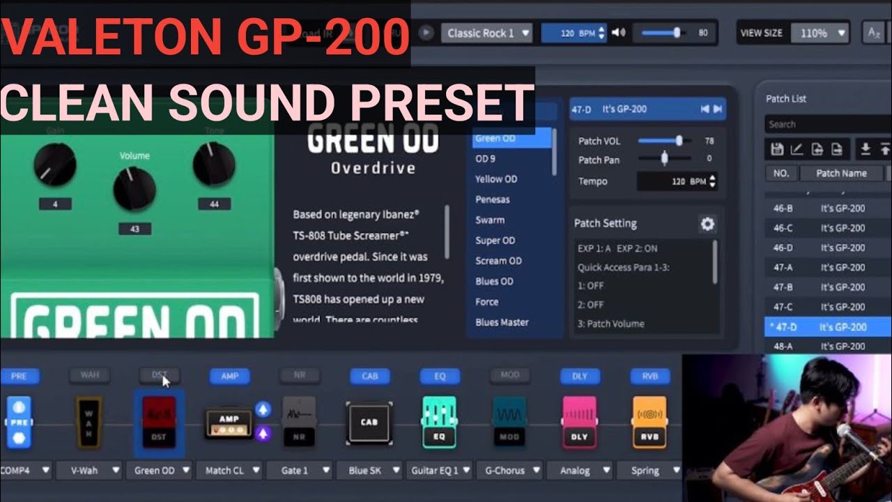 Preset Clean di Valeton GP-200 (Cocok Untuk Live Dan Rekaman) - YouTube