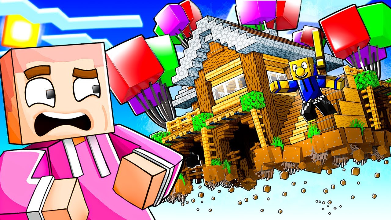 mit fliegendem Haus Minecraft durchspielen! (Troll Wars)