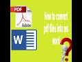 How to convert pdf files into ms word? Easy way, best trick of 2020