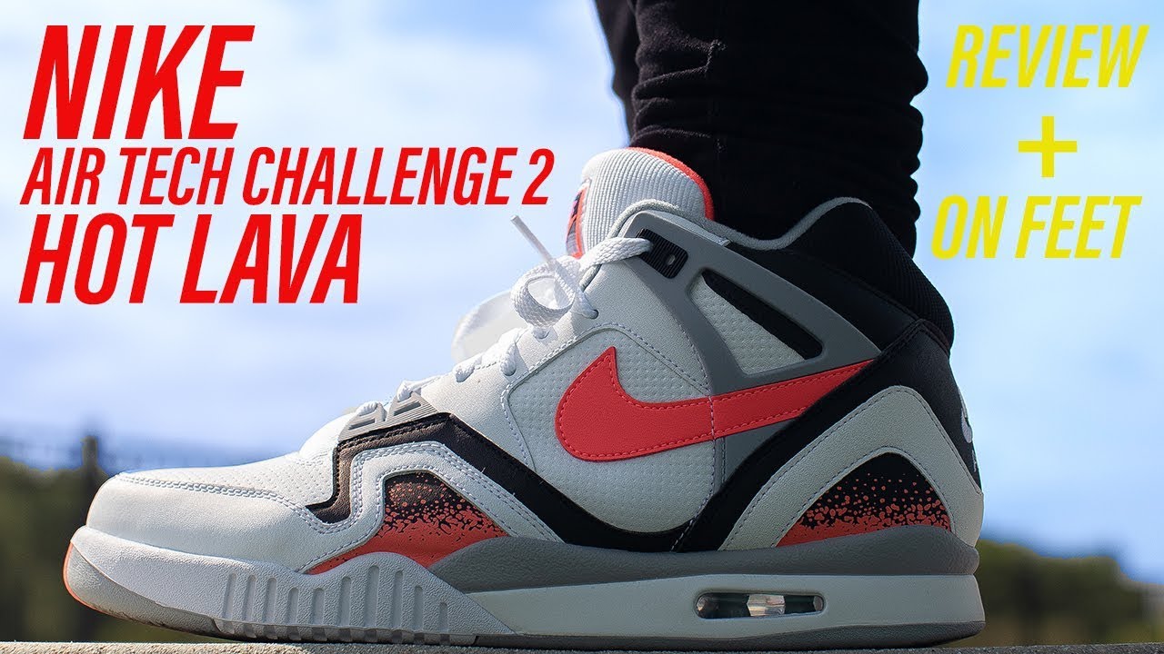 WATCH BEFORE YOU BUY! Nike Air Tech Challenge 2 Hot Lava Review On Feet - YouTube