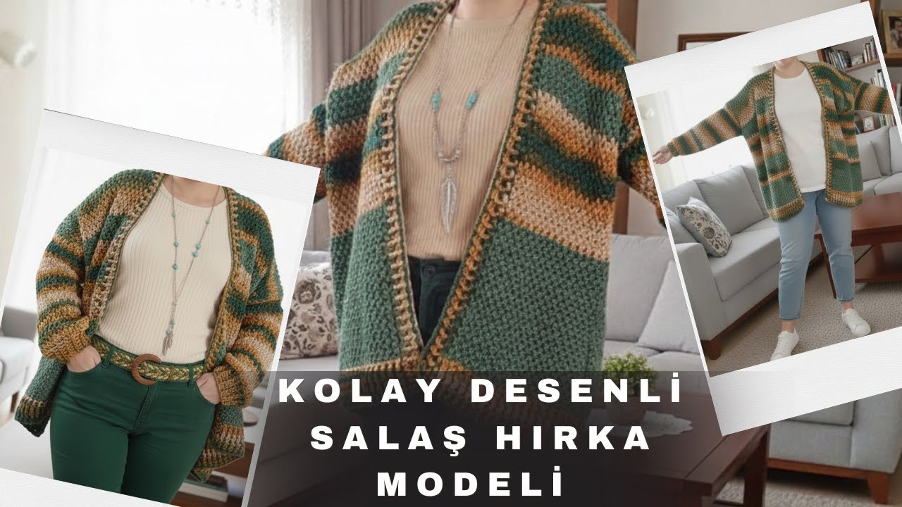 Adım Adım En Kolay Oversize Hırka Yapımı | Yeni Başlayanlar İçin Tığ İşi #tığişi  #crochetcardigan