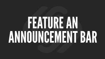 Squarespace Tutorial: Feature an Announcement Bar
