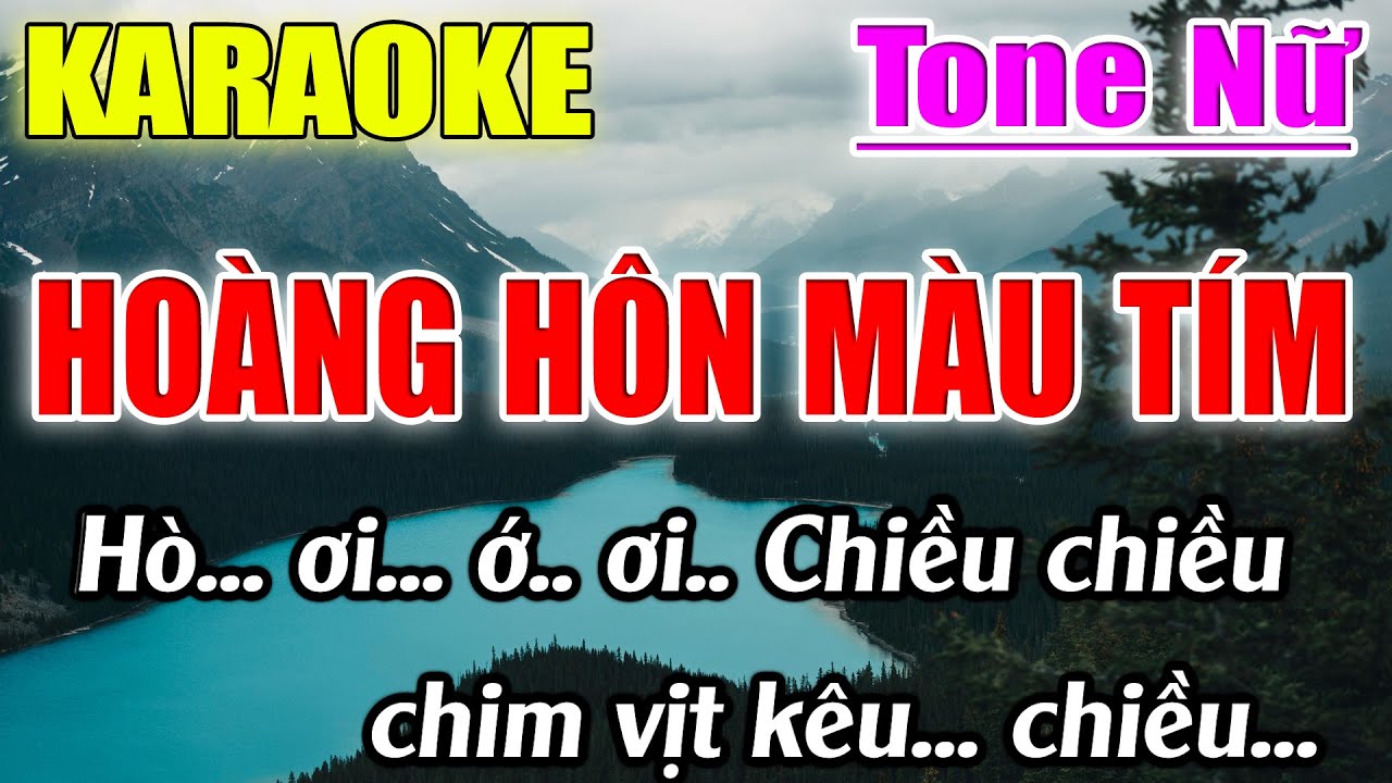 Hoàng Hôn Màu Tím Karaoke Tone Nữ ( Cm ) Ngâm Thơ | Karaoke Lâm Beat - Beat Mới