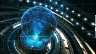 Digitally connected earth concept. 4k motion graphics