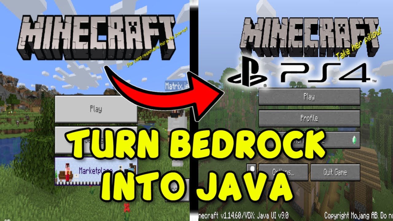 How To Turn Bedrock Into [MODS] Minecraft PC Xbox And - YouTube