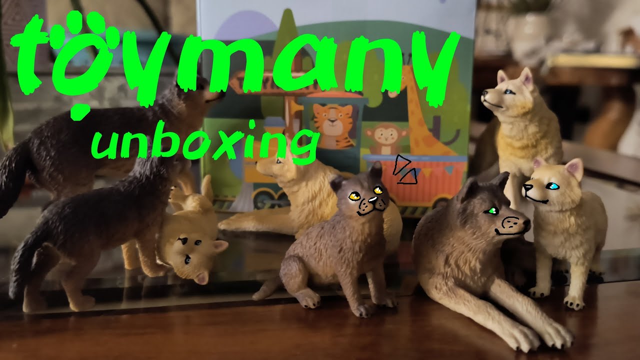 Toymany wolf family set unboxing 
