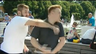 Watch: TV reporter punched during live broadcast