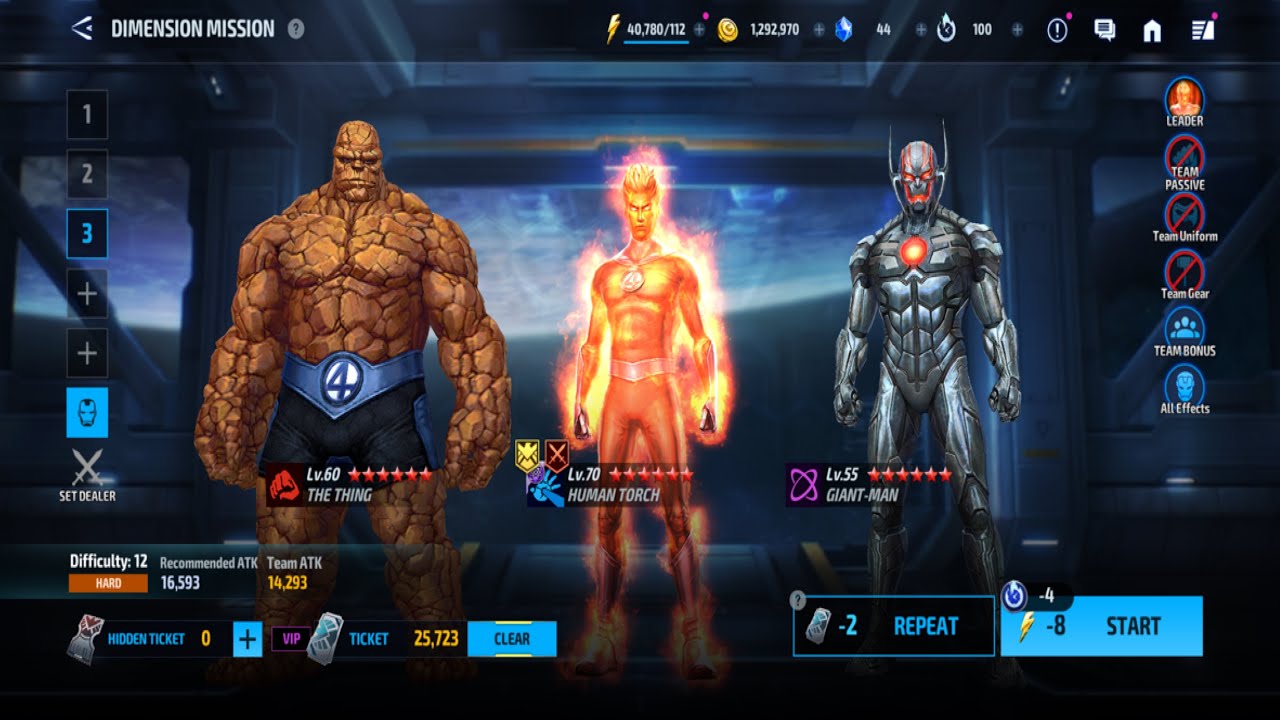 The Thing  Human Torch  Giant-Man Marvel Future Fight