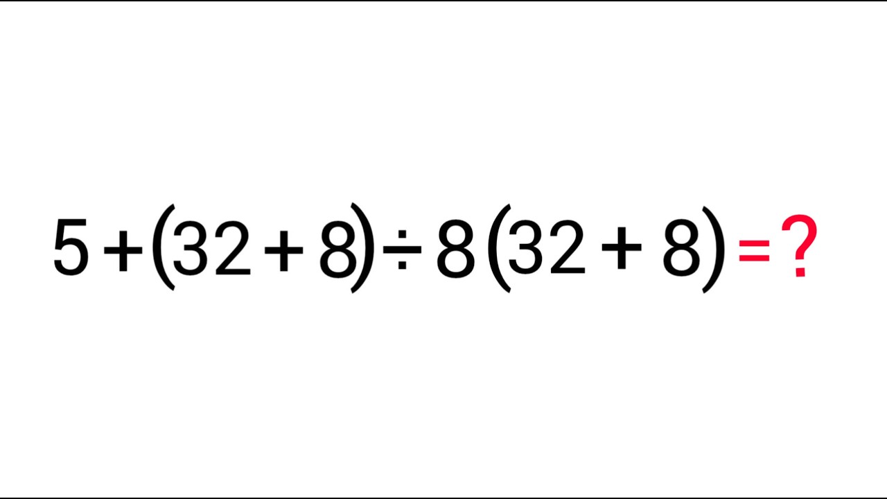 Can You Solve This Simple Maths Question ? - YouTube