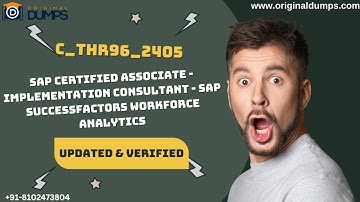 C_THR96_2405- Implementation Consultant - SAP SuccessFactors Workforce Analytics