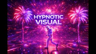 Cyber Neon Escape 🌀 Hypnotic Visual Loop 1 Hour