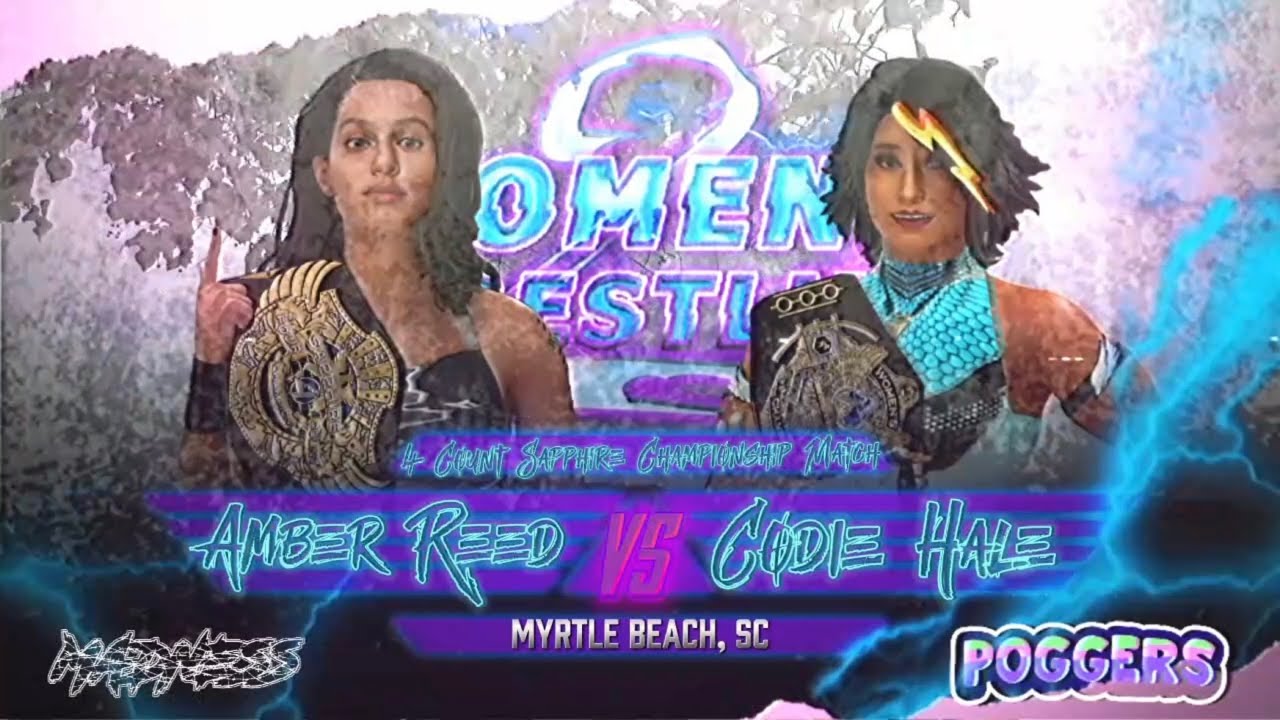 WWE 2K24: Codie Hale vs Amber Reed - 4 Count Sapphire Championship - Madness Womens Wrestling 2