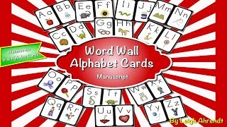 Word Wall Alphabet Cards - Black Frame - Manuscript Word Wall Alphabet Cards - Black Frame - Manuscript