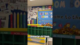 A beautiful art room at an Elementary School 😍 What do you think of it? I love it!