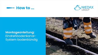 Montageanleitung: Eindrehbodenkanal-System (EDBK) bodenbündig | Niedax | How to...