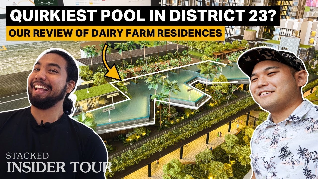 ⁣A Unique 84m Infinity Swimming Pool + 40,000 Sqft Of Retail: Dairy Farm Residences Review