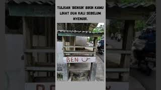11 Tulisan nyeleneh di spanduk penjual bensin eceran ini bacanya bikin nyengir, 😁😁😁😁😁