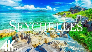 FLYING OVER SEYCHELLES (4K UHD)  Relaxing Music Along With Beautiful Nature Videos  4K Video Ultra