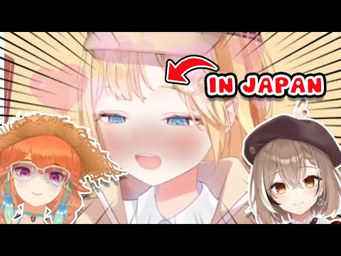 [ENG SUB/Hololive] Ame meets Mumei and Kiara IRL in japan