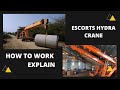 How To Work Escorts hydra Crane | Business idea kolkata