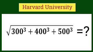 √300³+400³+500³=?||a nice square root problem||USA Olympiad maths question||