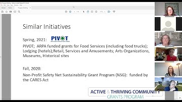 CPST Active and Thriving  Community Grants Session - Aug. 19, 2021