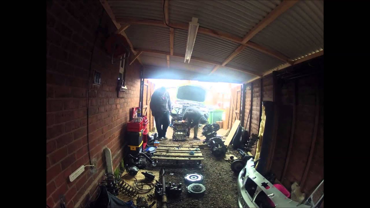Rover 25 engine removal, 1.8T Conversion - YouTube