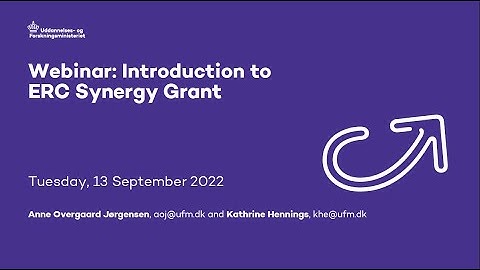 Webinar: Introduction to ERC Synergy Grant