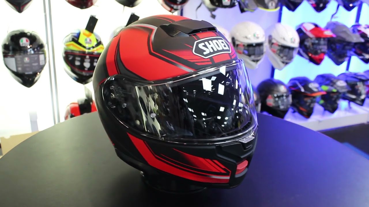 Shoei Neotec 3 Grasp TC1 Flip Front Helmet (Matt Black|Red