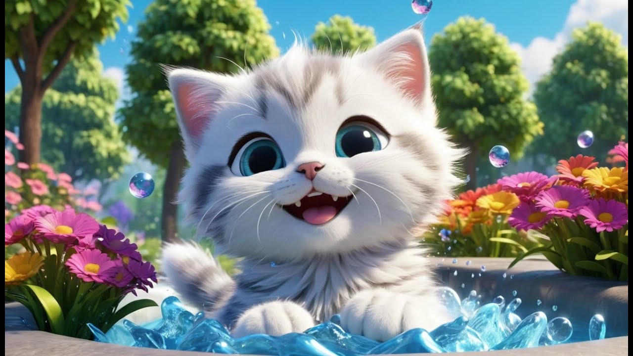 Six Little Kittens Jumping in the Pool | Playful Kitten Splash Song for Toddlers | Fun Nursery Rhyme