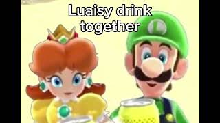 Daisy and luigi with luaisy Drink together