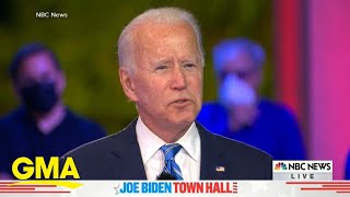 Joe Biden holds town hall after another COVID test as early voting begins l GMA