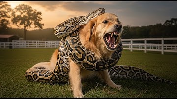 Epic Animal Rescue: Brave Heroes Battle Giant Python to Save Helpless Golden Retriever! 🐍🐶🔥