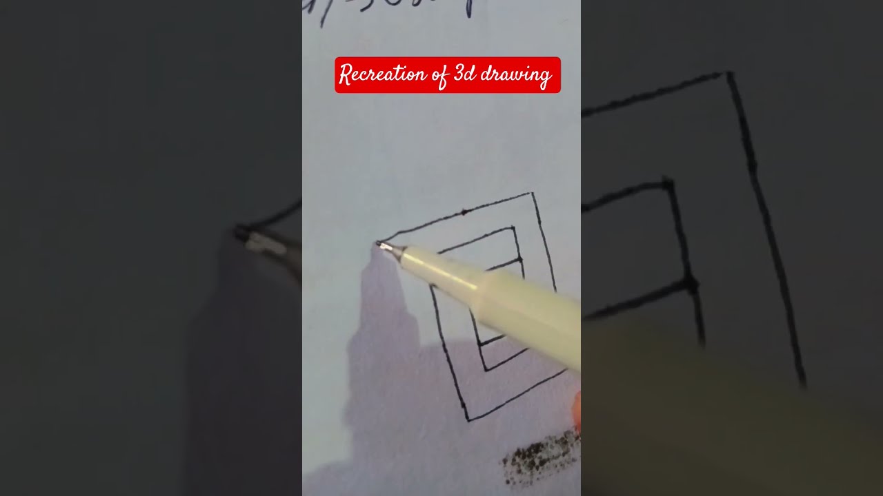  Recreation Of A 3D Drawing Easy Trick Shorts Viral Trending